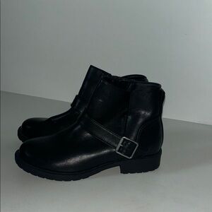 Black Ankle Boots with Buckle